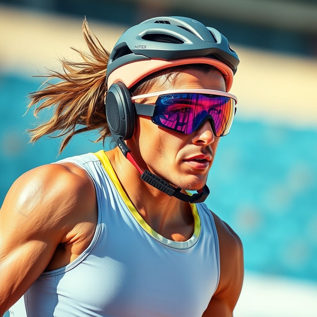 Athlète utilisant un équipement sportif Renszor